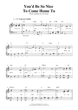 page one of You'd Be So Nice To Come Home To (Easy Piano)