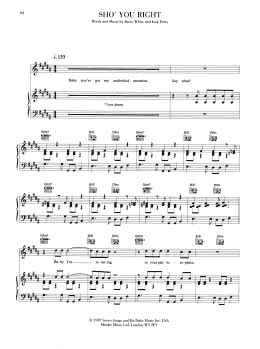 page one of Sho' You Right (Piano, Vocal & Guitar Chords (Right-Hand Melody))