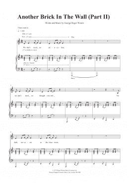 page one of Another Brick In The Wall (Part II) (Piano, Vocal & Guitar Chords (Right-Hand Melody))