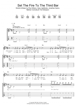 page one of Set The Fire To The Third Bar (Guitar Tab)
