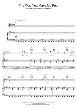 page one of The Way You Make Me Feel (Piano, Vocal & Guitar Chords (Right-Hand Melody))