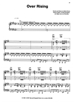 page one of Over Rising (Piano, Vocal & Guitar Chords (Right-Hand Melody))