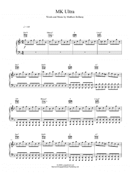 page one of MK Ultra (Piano, Vocal & Guitar Chords (Right-Hand Melody))
