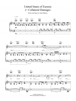 page one of United States Of Eurasia (+ Collateral Damage) (Piano, Vocal & Guitar Chords (Right-Hand Melody))