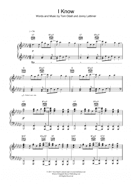 page one of I Know (Piano, Vocal & Guitar Chords (Right-Hand Melody))