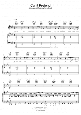 page one of Can't Pretend (Piano, Vocal & Guitar Chords (Right-Hand Melody))