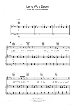 page one of Long Way Down (Piano, Vocal & Guitar Chords (Right-Hand Melody))