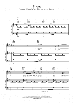 page one of Sirens (Piano, Vocal & Guitar Chords (Right-Hand Melody))