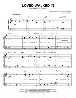 page one of Love Walked In (Easy Piano)