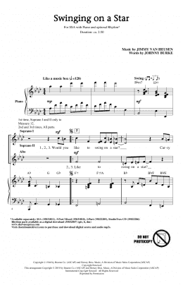 page one of Swinging on a Star (arr. Greg Gilpin) (SSA Choir)