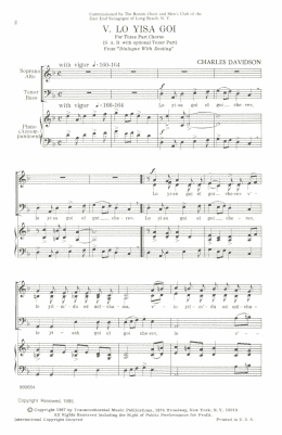 page one of Lo Yisa Goi (SAB Choir)