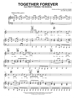 page one of Together Forever (from Pretty Woman: The Musical) (Piano, Vocal & Guitar Chords (Right-Hand Melody))