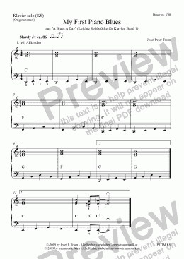 page one of My First Piano Blues (KS)