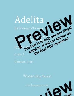 page one of Adelita-Tenor Saxophone Solo with Piano Accompaniment