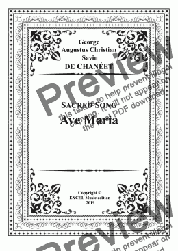 page one of Ave Maria - G. A. Ch. Savin  DE CHANÉET
