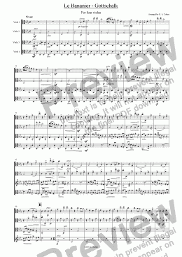 page one of Gottschalk - LE BANANIER - for viola quartet