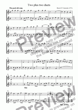 page one of Two plus two duets