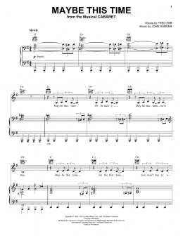 page one of Maybe This Time (Vocal Pro + Piano/Guitar)