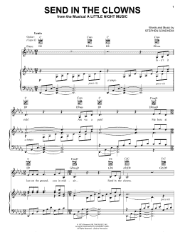 page one of Send In The Clowns (Vocal Pro + Piano/Guitar)