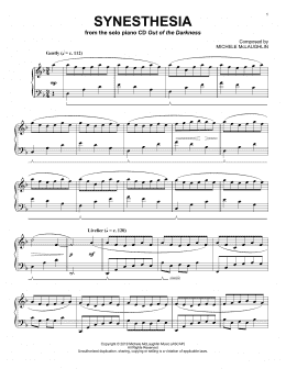 page one of Synesthesia (Piano Solo)