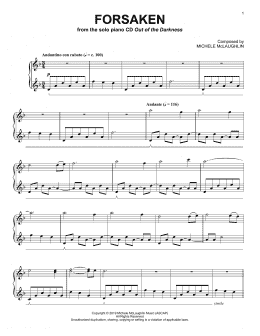 page one of Forsaken (Piano Solo)