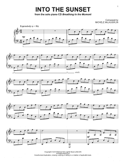 page one of Into The Sunset (Piano Solo)