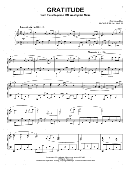 page one of Gratitude (Piano Solo)