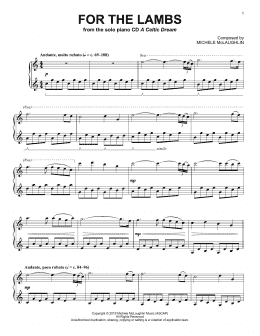 page one of For The Lambs (Piano Solo)