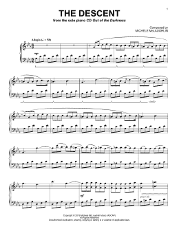 page one of The Descent (Piano Solo)