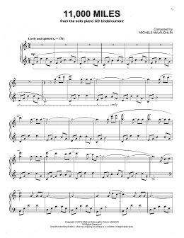 page one of 11,000 Miles (Piano Solo)