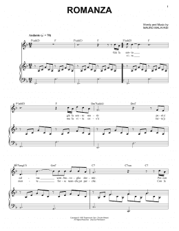 page one of Romanza (Piano & Vocal)