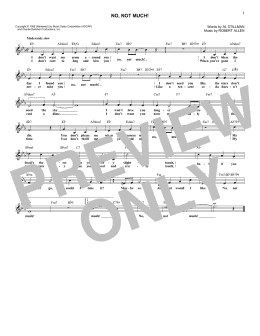 page one of No, Not Much! (Lead Sheet / Fake Book)