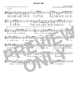 page one of Twilight Time (Lead Sheet / Fake Book)
