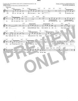 page one of Why (Lead Sheet / Fake Book)