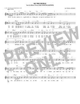 page one of No Two People (Lead Sheet / Fake Book)