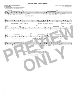 page one of I Love How You Love Me (Lead Sheet / Fake Book)