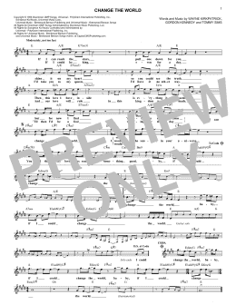 page one of Change The World (Lead Sheet / Fake Book)