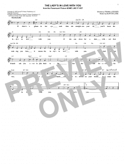 page one of The Lady's In Love With You (Lead Sheet / Fake Book)