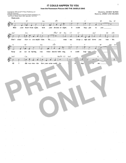page one of It Could Happen To You (Lead Sheet / Fake Book)