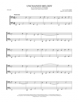 page one of Unchained Melody (Cello Duet)