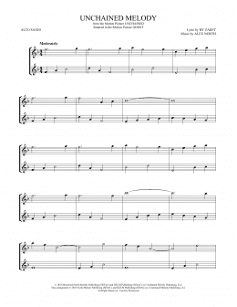 page one of Unchained Melody (Alto Sax Duet)