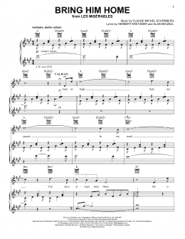 page one of Bring Him Home (Vocal Pro + Piano/Guitar)