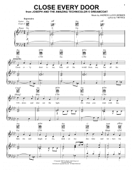 page one of Close Every Door (Vocal Pro + Piano/Guitar)