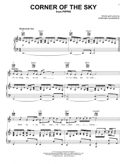 page one of Corner Of The Sky (Vocal Pro + Piano/Guitar)