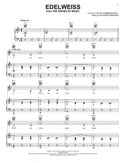 page one of Edelweiss (Vocal Pro + Piano/Guitar)