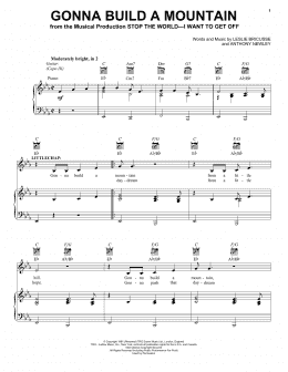page one of Gonna Build A Mountain (Vocal Pro + Piano/Guitar)