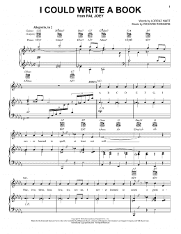 page one of I Could Write A Book (Vocal Pro + Piano/Guitar)