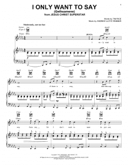 page one of I Only Want To Say (Gethsemane) (Vocal Pro + Piano/Guitar)