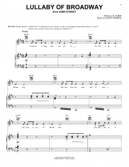 page one of Lullaby Of Broadway (Vocal Pro + Piano/Guitar)