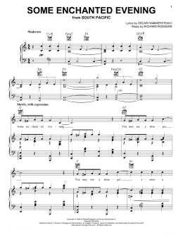 page one of Some Enchanted Evening (Vocal Pro + Piano/Guitar)